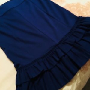 Lapis - beautiful blue skirt with ruffle hem.